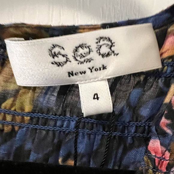 NWT Sea NY Ines Floral Navy Smock Midi Dress size 4 BRAND NEW - Picture 12 of 17